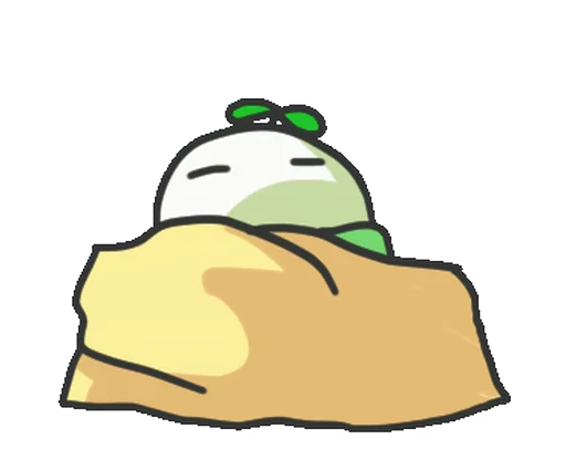 😴 Стикер «Seed Cute & Soft //» для Telegram