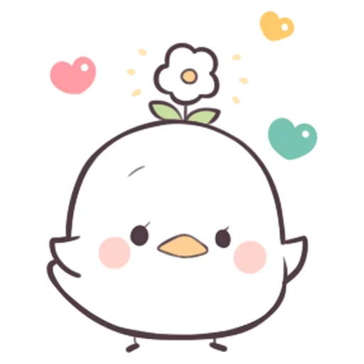 🥰 Стикер «Птичка проросток» для Telegram