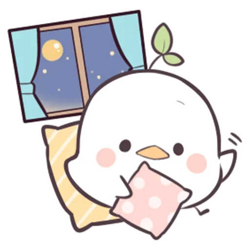 😴 Стикер «Птичка проросток» для Telegram