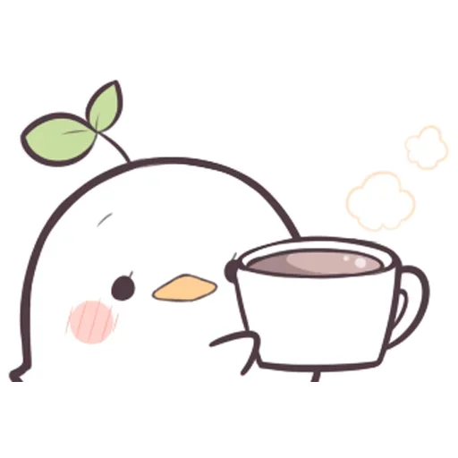 ☕ Стикер «Птичка проросток» для Telegram