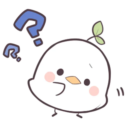❔ Стикер «Птичка проросток» для Telegram