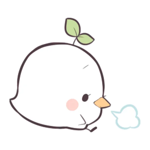 😮‍💨 Стикер «Птичка проросток» для Telegram