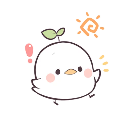 ☀ Стикер «Seedling Bird» для Telegram