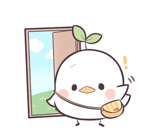 🚪 Стикер «Seedling Bird» для Telegram