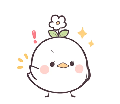 🙋 Стикер «Seedling Bird» для Telegram