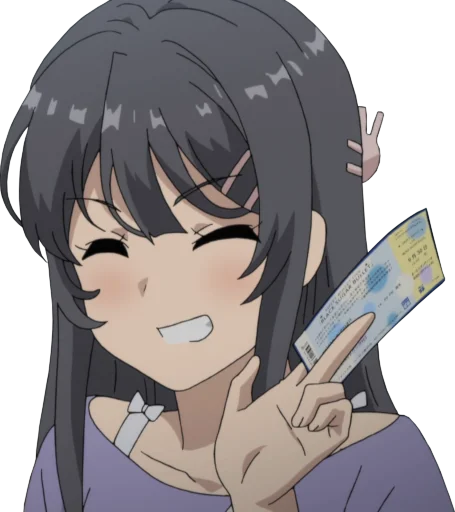😁 Стикер «Seishun Buta Yarou wa Bunny Girl Senpai no Yume wo Minai» для Telegram