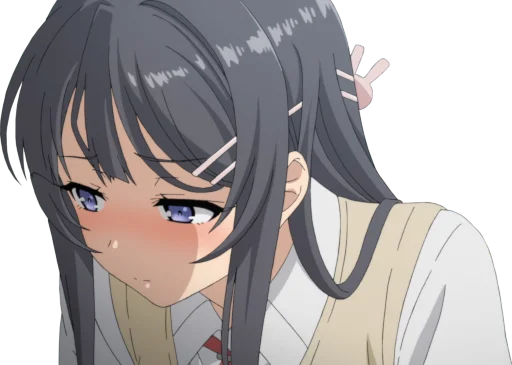 😣 Стикер «Seishun Buta Yarou wa Bunny Girl Senpai no Yume wo Minai» для Telegram