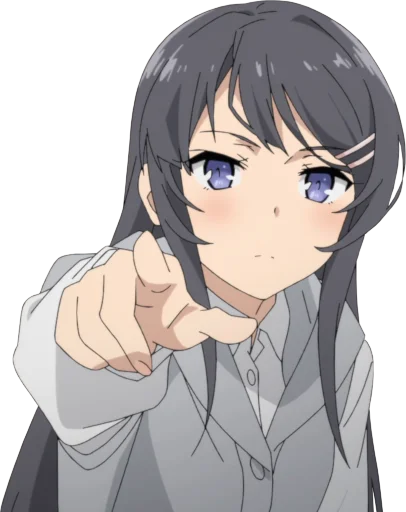 👆 Стикер «Seishun Buta Yarou wa Bunny Girl Senpai no Yume wo Minai» для Telegram