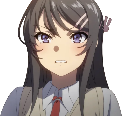 😠 Стикер «Seishun Buta Yarou wa Bunny Girl Senpai no Yume wo Minai» для Telegram