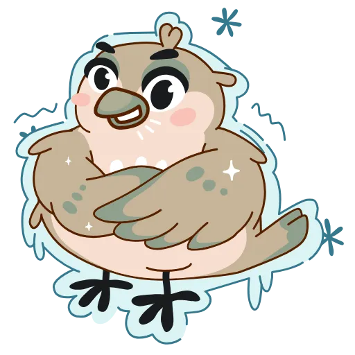 🥶 Стикер «Воробушек Сема» для Telegram