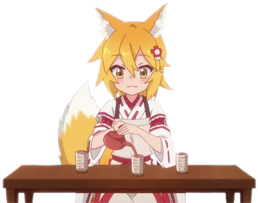 🍵 Стикер «Senko san» для Telegram