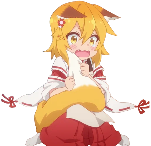 😱 Стикер «Sewayaki Kitsune no Senko-san» для Telegram