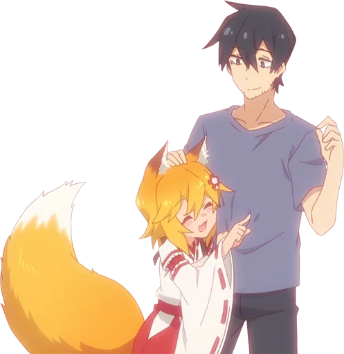 🤗 Стикер «Sewayaki Kitsune no Senko-san» для Telegram