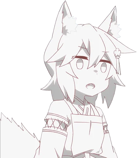 😦 Стикер «Sewayaki Kitsune no Senko-san» для Telegram