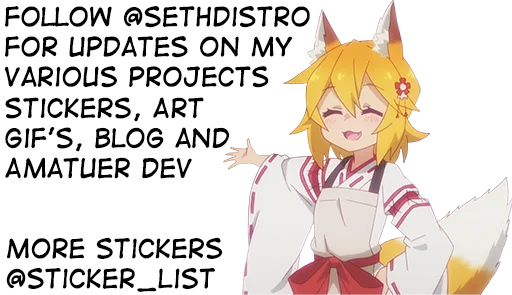 ℹ️ Стикер «Sewayaki Kitsune no Senko-san» для Telegram