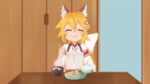 👨‍🍳 Стикер «The Helpful Fox Senko San» для Telegram