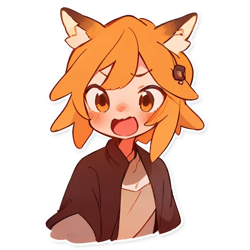 😧 Стикер «Сенко Сан Senko San» для Telegram