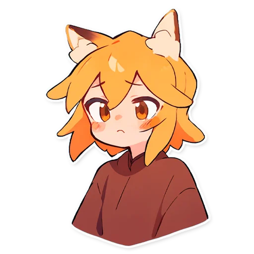 😕 Стикер «Сенко Сан Senko San» для Telegram
