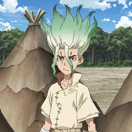 🔬 Стикер «Senku Ishigami» для Telegram