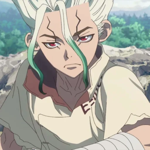 🔬 Стикер «Senku Ishigami» для Telegram