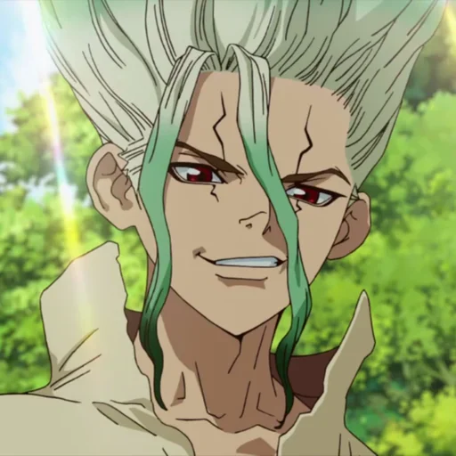 🔬 Стикер «Senku Ishigami» для Telegram