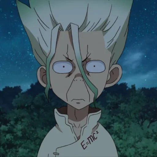 🔬 Стикер «Senku Ishigami» для Telegram