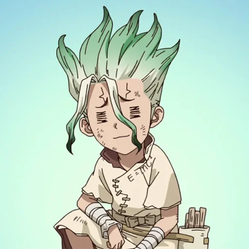🔬 Стикер «Senku Ishigami» для Telegram