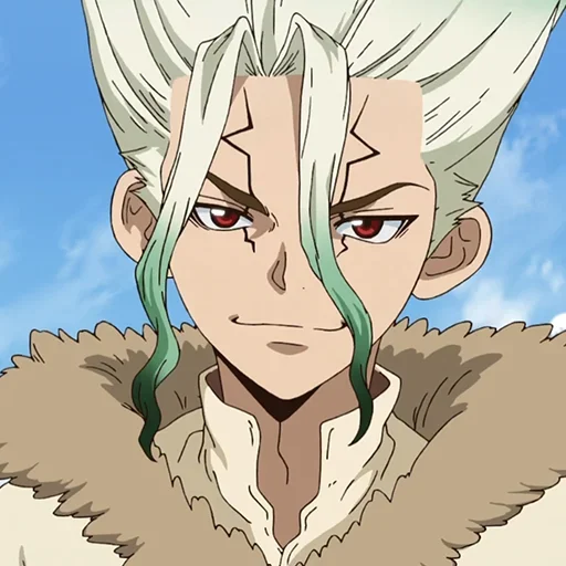 🔬 Стикер «Senku Ishigami» для Telegram