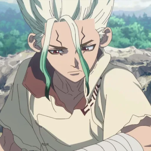 🔬 Стикер «Senku Ishigami» для Telegram