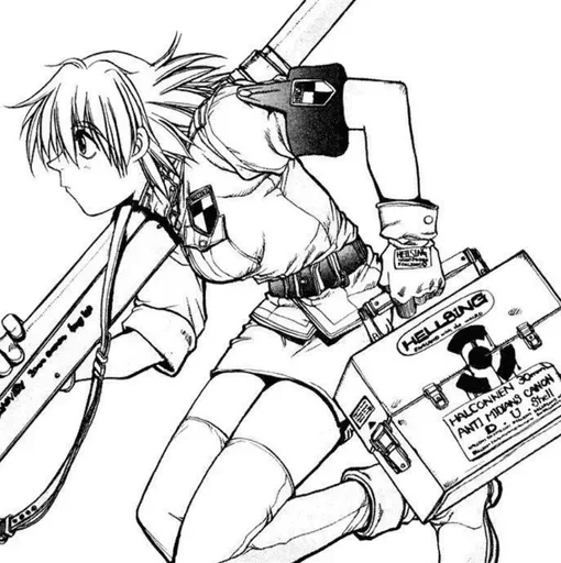 🤍 Стикер «Seras Victoria / hellsing» для Telegram