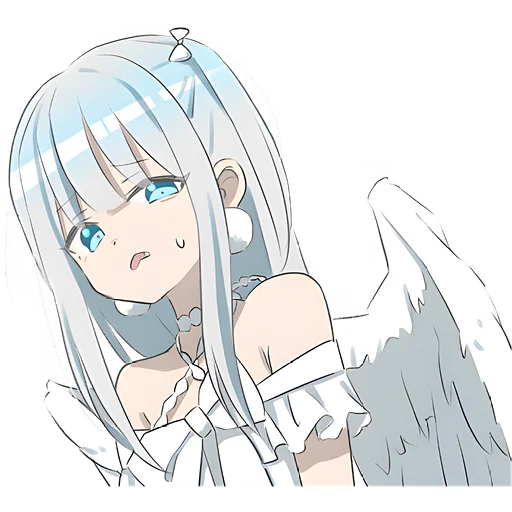 😅 Стикер «Серебряный ангел» для Telegram
