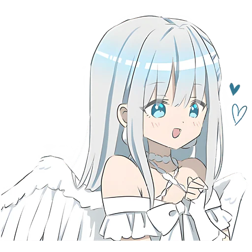 😍 Стикер «Серебряный ангел» для Telegram