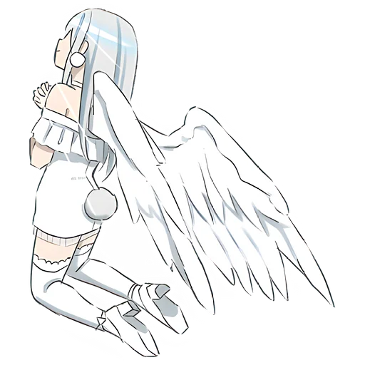 😇 Стикер «Серебряный ангел» для Telegram