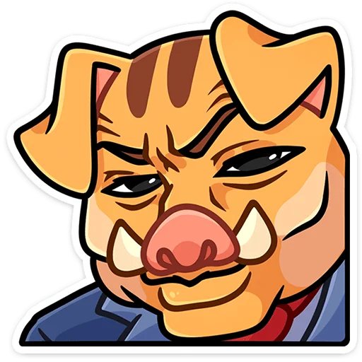 😑 Стикер «Кабан Сергеич» для Telegram