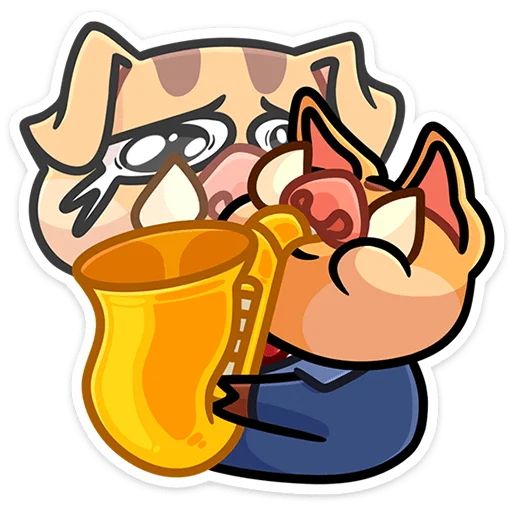 🎷 Стикер «Кабан Сергеич» для Telegram