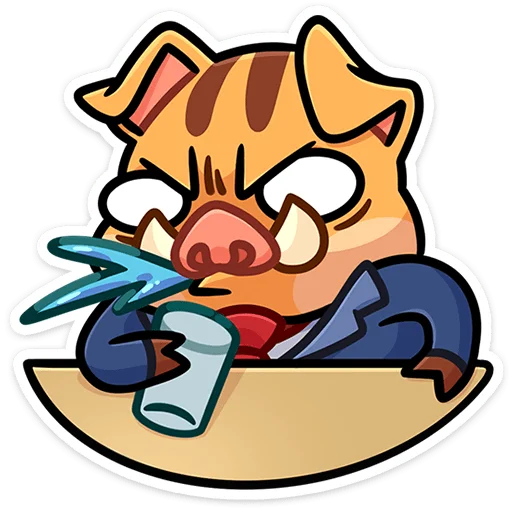 🥛 Стикер «Кабан Сергеич» для Telegram
