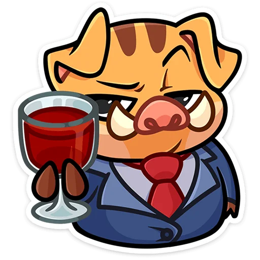 🍸 Стикер «Кабан Сергеич» для Telegram