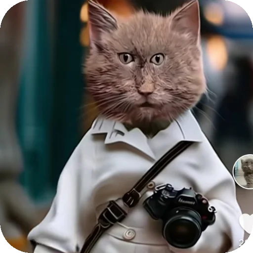 👍 Стикер «Серый котик» для Telegram