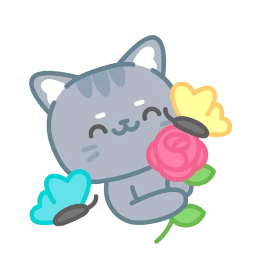 🌹 Стикер «серый китик» для Telegram