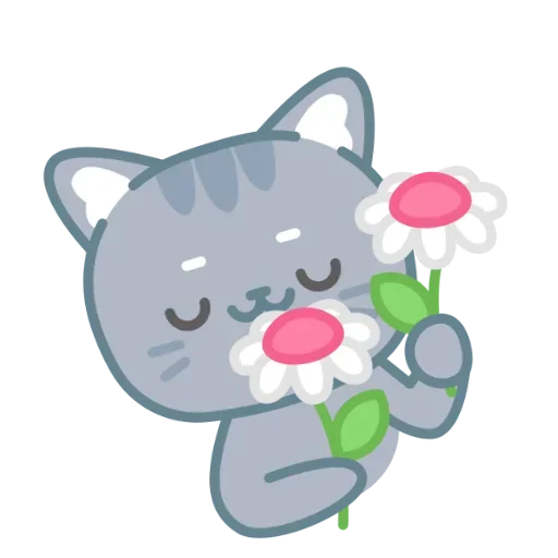 🌸 Стикер «серый китик» для Telegram