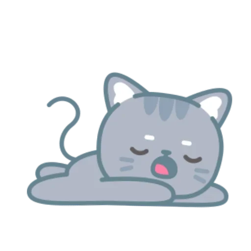 😴 Стикер «серый китик» для Telegram