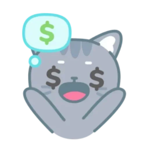 🤑 Стикер «серый китик» для Telegram