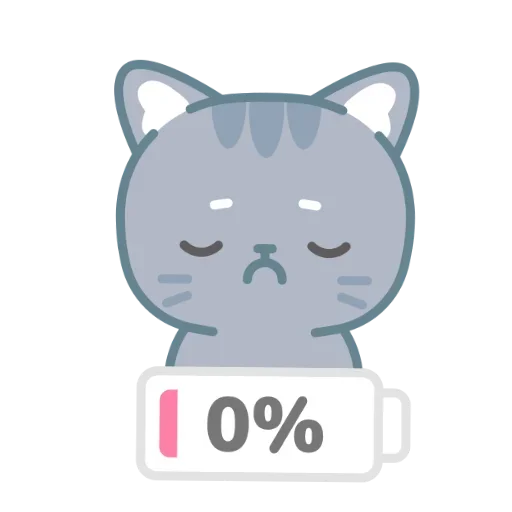 🪫 Стикер «серый китик» для Telegram