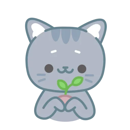 🪴 Стикер «серый китик» для Telegram