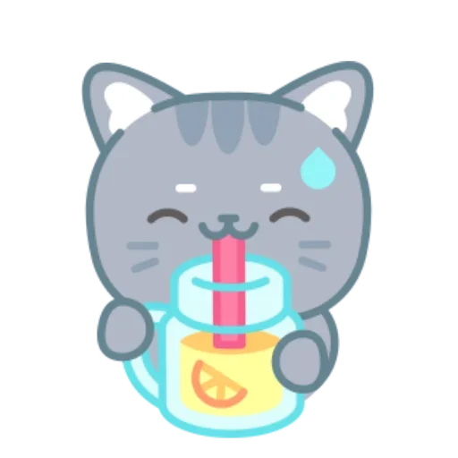 🍹 Стикер «серый китик» для Telegram