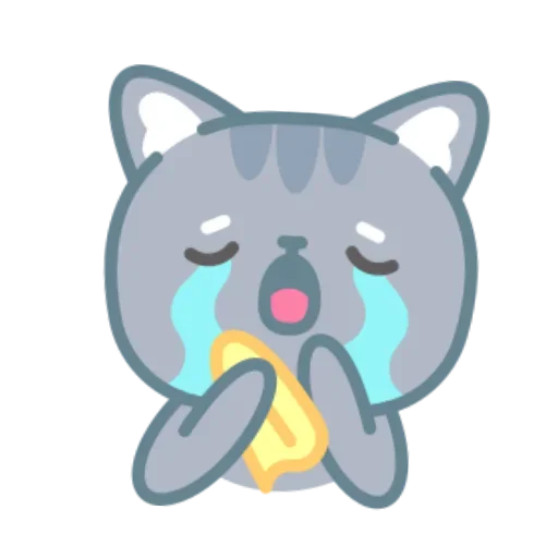😭 Стикер «серый китик» для Telegram
