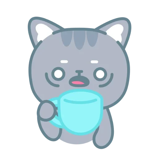 ☕ Стикер «серый китик» для Telegram