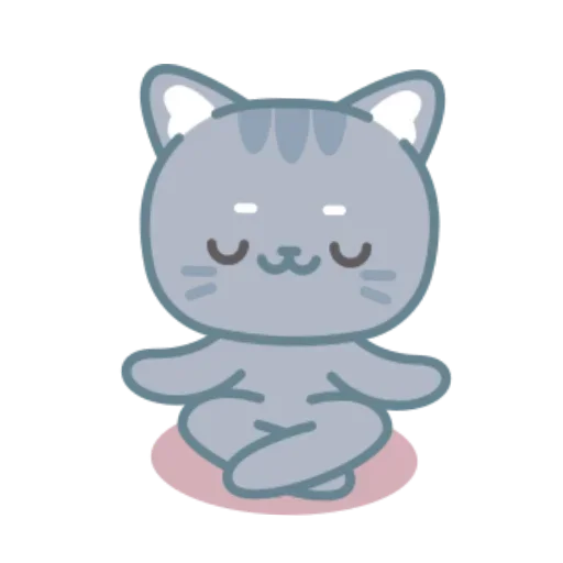 🧘 Стикер «серый китик» для Telegram