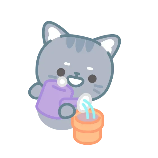 🪴 Стикер «серый китик» для Telegram