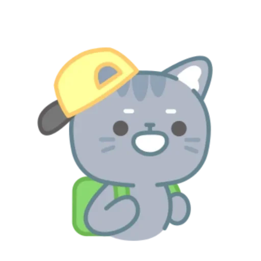 🎒 Стикер «серый китик» для Telegram